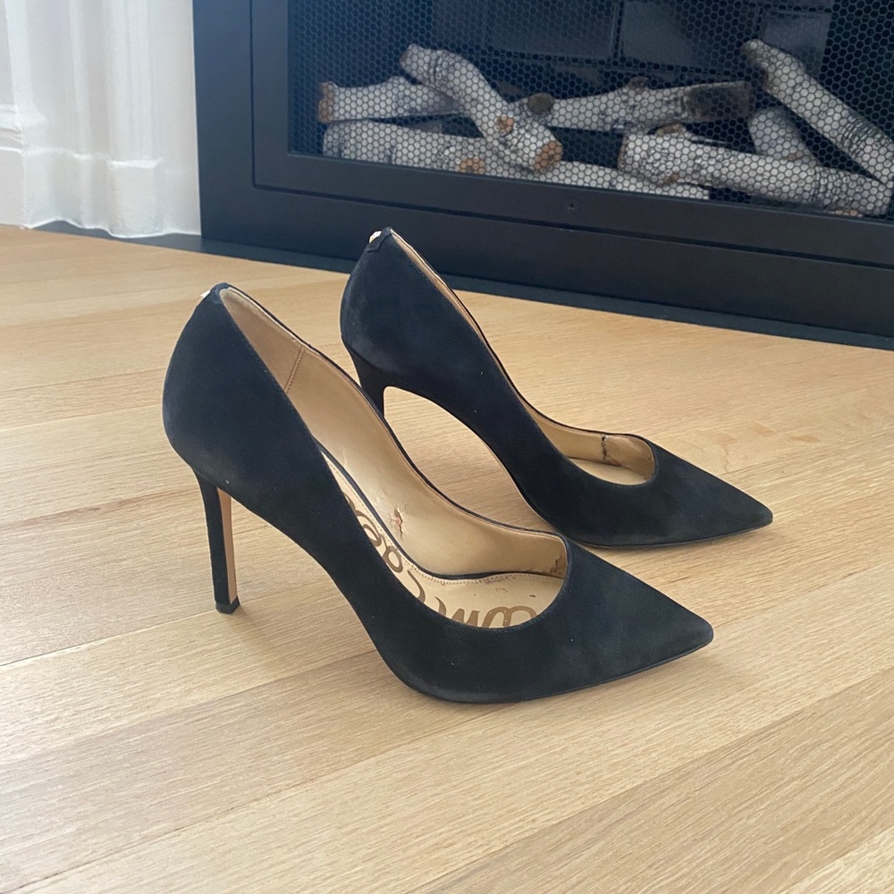 Sam Edelman Black Suede Pump Heels Size 8.5